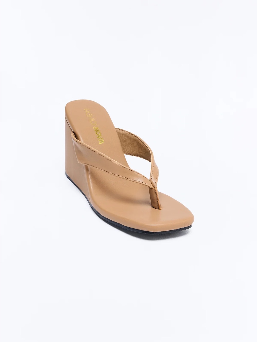 Fashion Nova Wedge Thong Sandal - Taupe